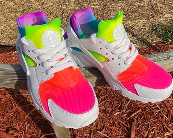 Custom Rainbow Painted Nike Huaraches 