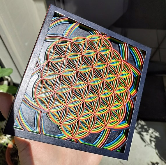 Seed of Life Laser Cut 3D Art Etsy