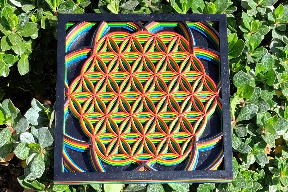 Seed of Life Laser Cut 3D Art Etsy