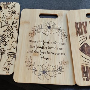 Custom Laser Engraved Bamboo Cutting Board