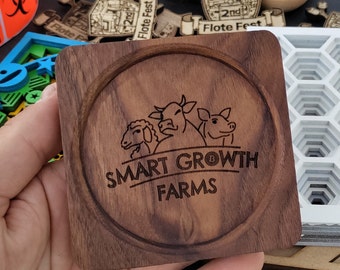 Set of 4 Custom Laser Engraved Coasters