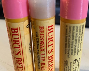 BURT'S BEES Lip Balm Original ONLY holder 3D printed replacement cap
