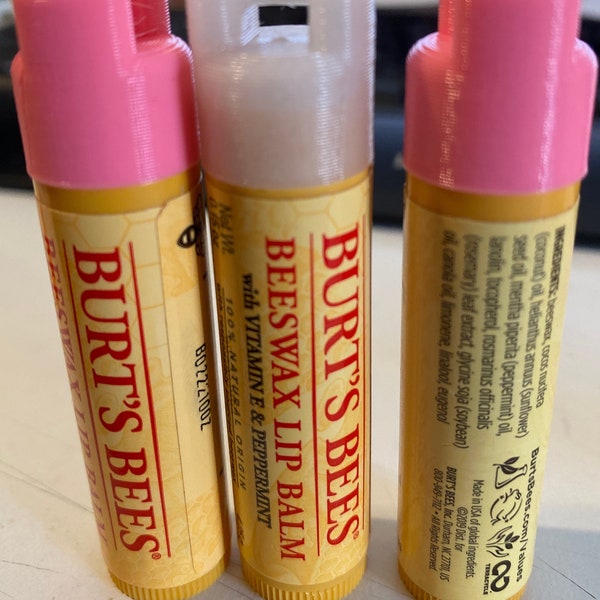 Bálsamo labial BURT'S BEES Original SOLAMENTE soporte tapa de repuesto impresa en 3D