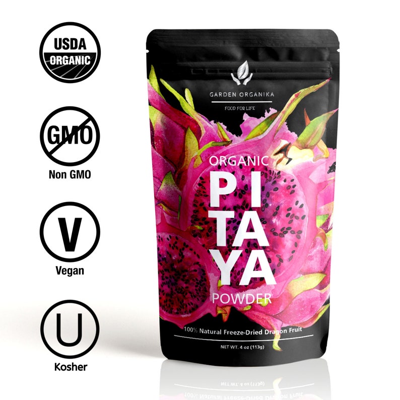 Freeze Dried Dragon Fruit Powder USDA Organic Pitaya Natural Etsy