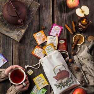 Herbal & Decaf Tea Gift Set: 15 Flavors, 45 Tea Bags
