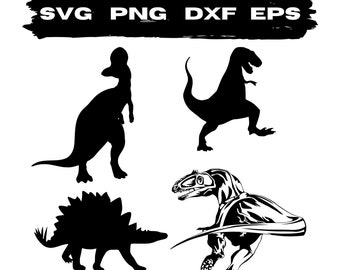 Dinosaur SVG bundle | Dinosaur Silhouette\Cricut Svg | Dinosaur Clipart Png | Dinosaur Kids DXF | T-Rex EPS | Dino Svg