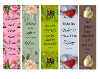 Printable scripture bookmarks, Bible verse bookmarks, Inspirational bookmarks, Printable scripture, Downloadable bookmarks,