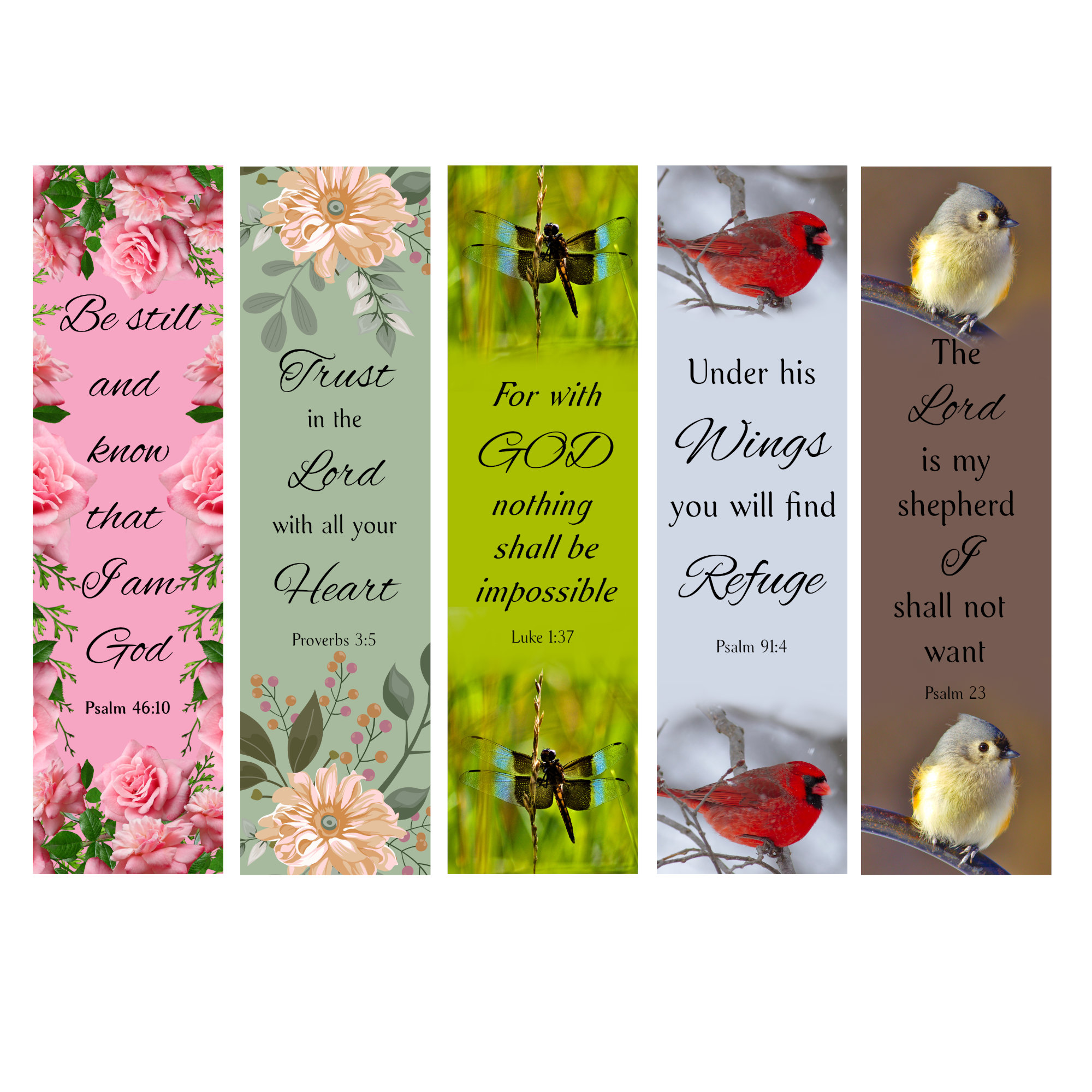 Printable Scripture Bookmarks, Bible Verse Bookmarks, Inspirational ...
