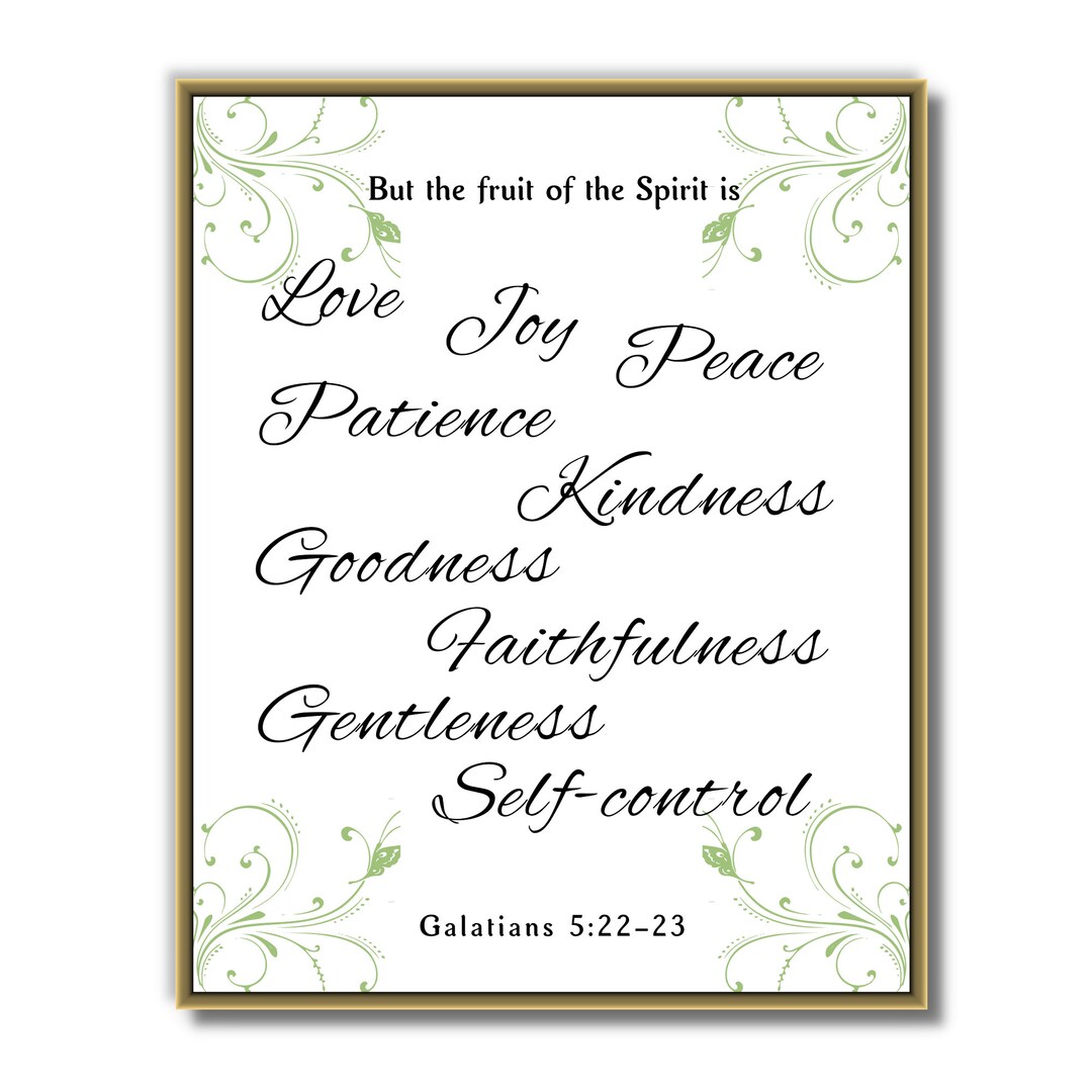 Galatians 5:22, Printable Scripture, Bible Verse, the Fruit of the ...