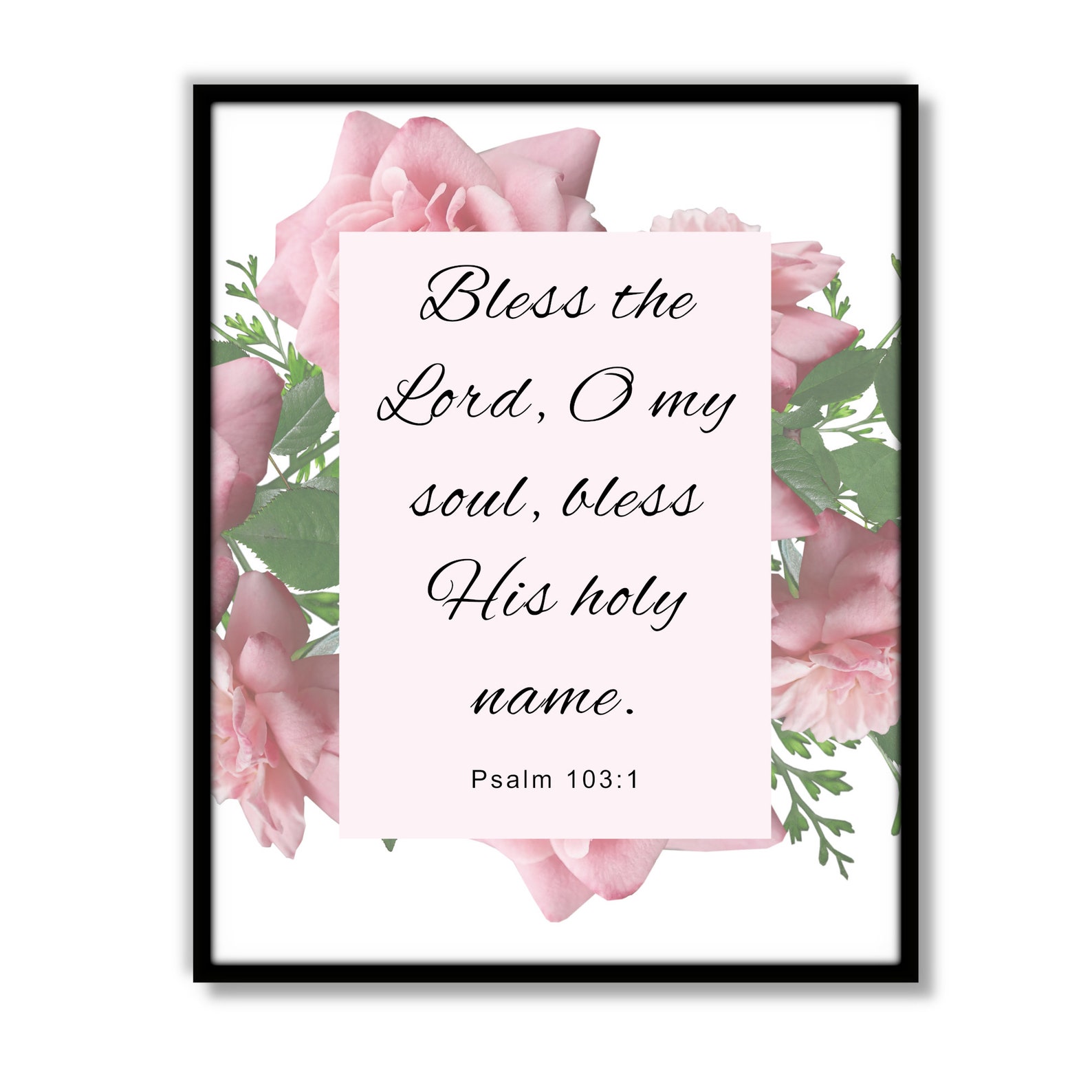 Psalm 103:1, Printable Psalm, Bible Verse, Printable Scripture, Bless the Lord O My Soul ...