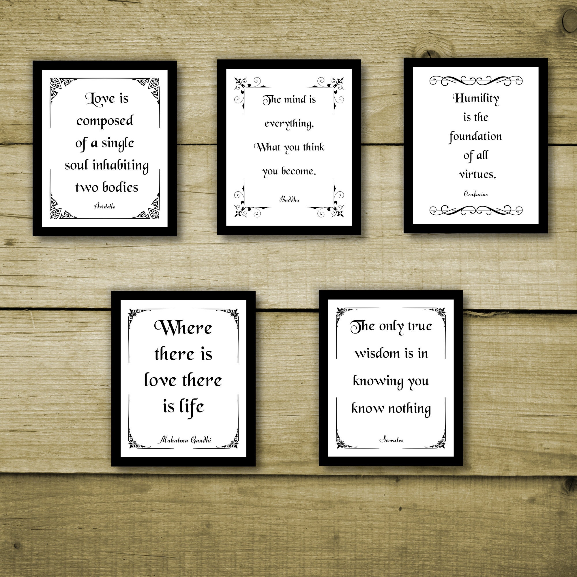 Inspirational Quote Bundle, 25 Printable Quotes, Downloadable Wall Art ...