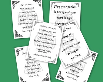 Printable Celtic Blessing Bundle, Celtic sayings,10 printable quotes, blessings, Celtic blessings, Irish blessings, Irish quote,