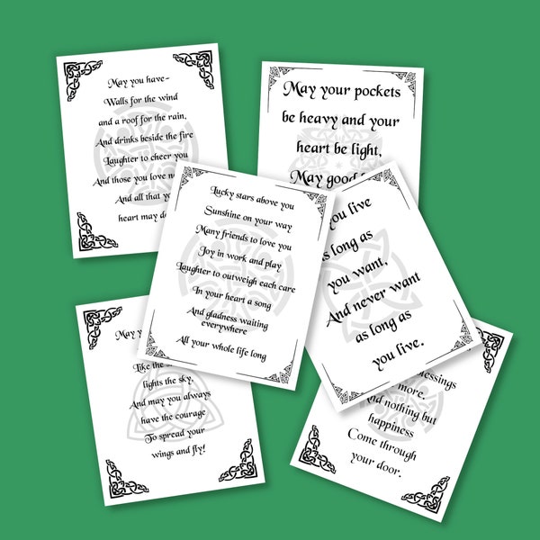 Printable Celtic Blessing Bundle, Celtic sayings,10 printable quotes, blessings, Celtic blessings, Irish blessings, Irish quote,