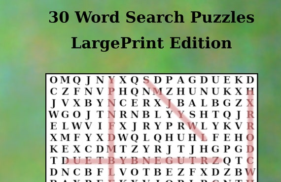 30 printable word search puzzles digital download large etsy ireland