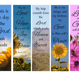 Printable scripture bookmarks, bible verse bookmarks, printable bookmarks, bible quotes, downloadable bookmarks,