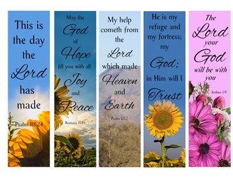 Printable scripture bookmarks, bible verse bookmarks, printable bookmarks, bible quotes, downloadable bookmarks,