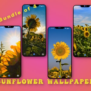 Sunflower Wallpapers, Cell Phone Wallpaper, Sunflowers, Iphone wallpaper, Android Wallpaper, digital download