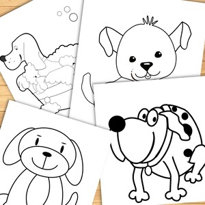 Easy coloring pages download, cat and dog coloring pages, downloadable coloring pages, ages 2-6 printable pages