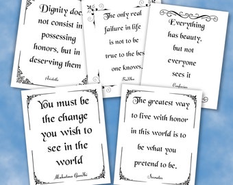 Offre groupée de citations inspirantes, 25 citations imprimables, art mural téléchargeable, art mural inspirant, ensemble d’art mural, art mural imprimable,