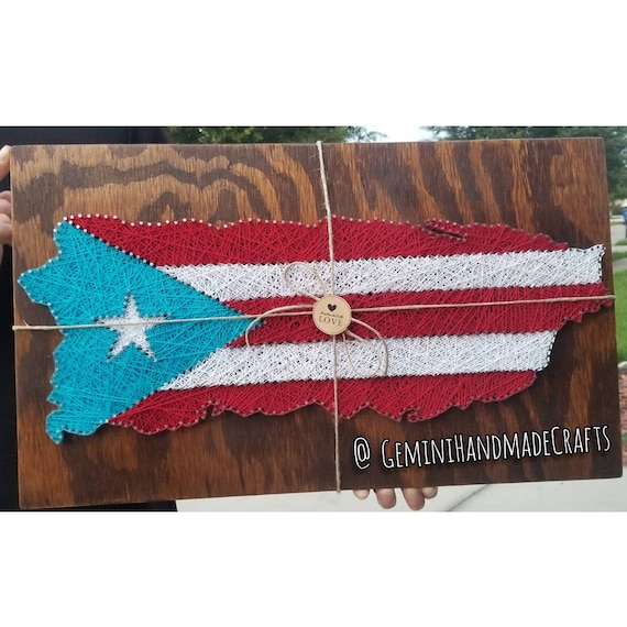 Puerto Rico String Art Etsy