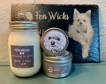 Amber & Musk Hand-Poured Soy Candle