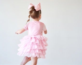 Pink Birthday dress, 1st birthday dress, first birthday dress, girl easter dress, girl party dress, PINK tutu dress, pink party dress,