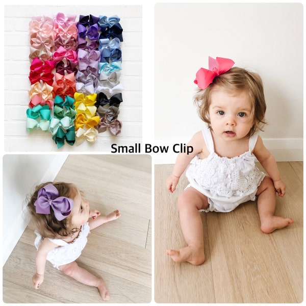 Small Bow Clip, Baby Hair clip, Baby Hair Bow, Girl Hair Bows, Girl Hair Bows, Baby Girl bow, newborn baby girl bow, baby bows, baby clip
