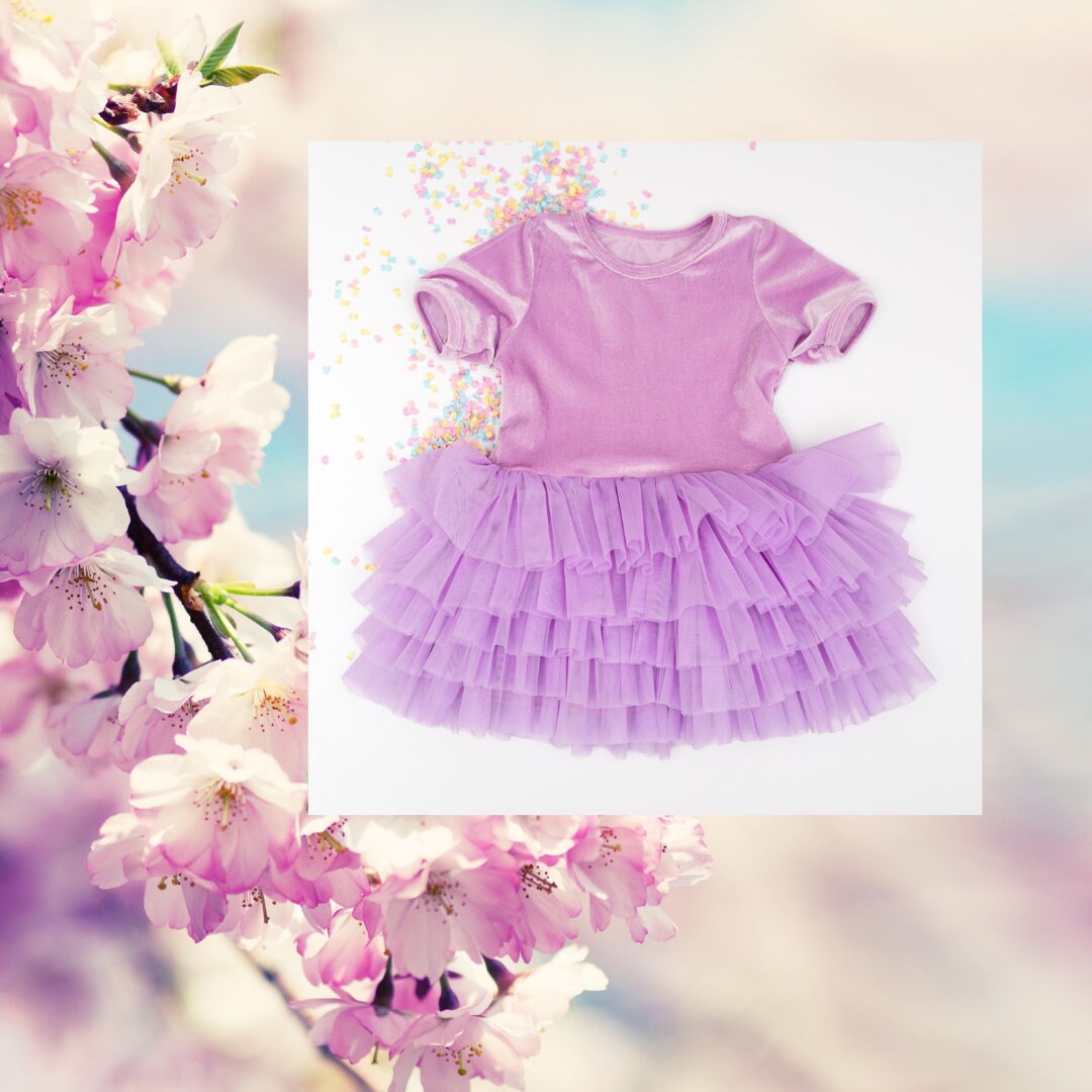 Purple Tutu Dress Girl Birthday Dress Purple Baby Tutu Etsy Canada