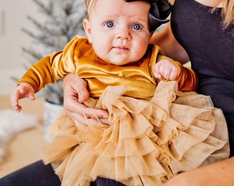 velvet baby dress