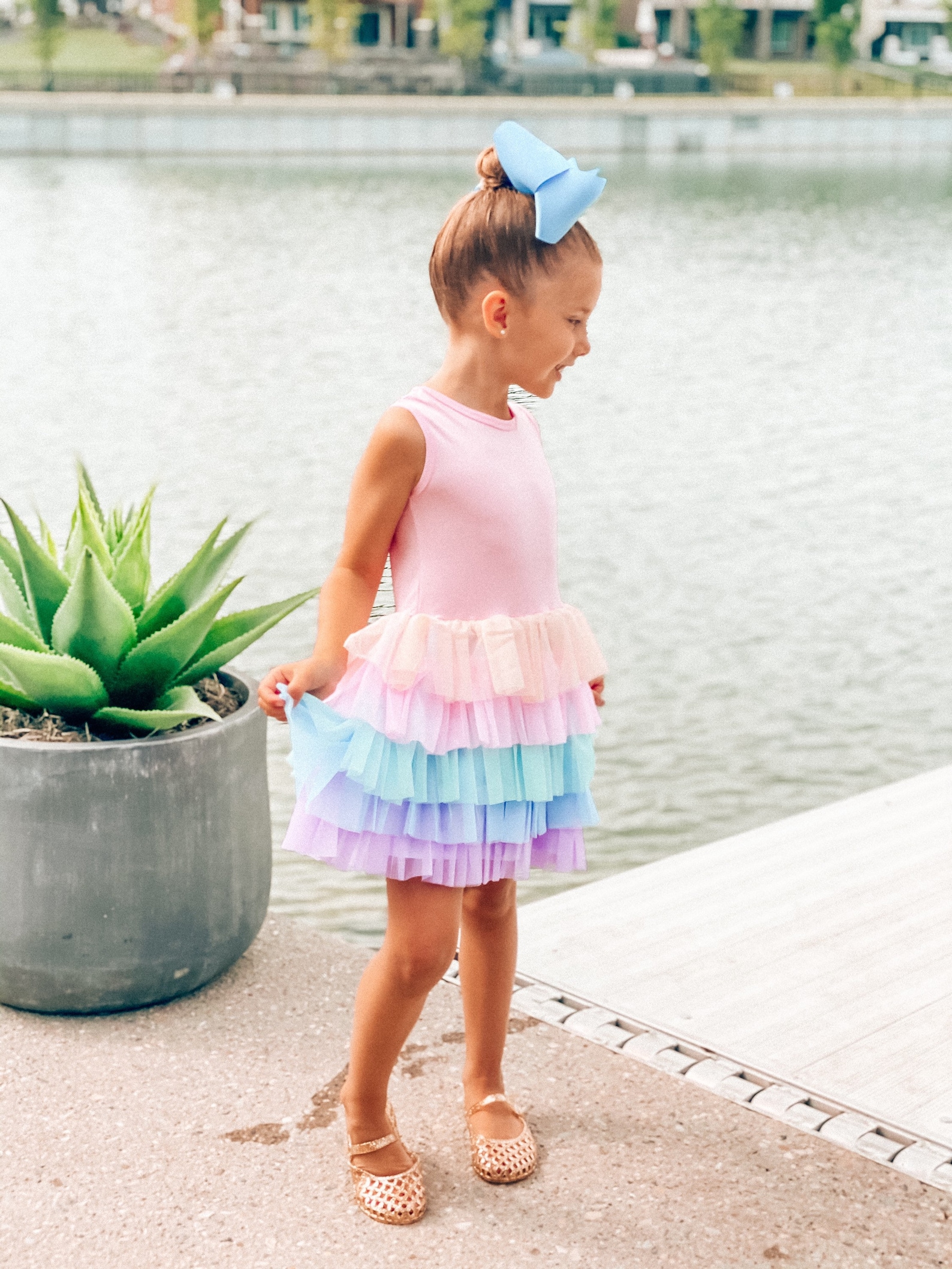Pastel Rainbow Dressbirthday Dress Party Dress Twirl Dress Etsy