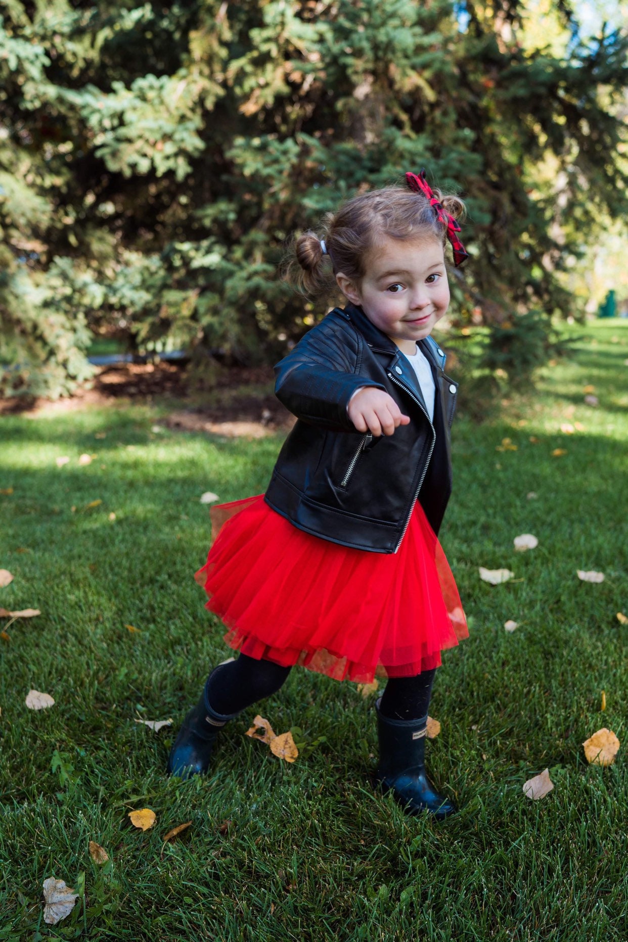 red tulle skirt toddler