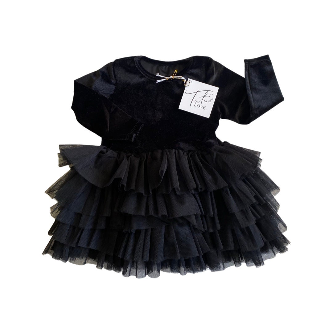 BLACK Tutu Dress ~ Girl Black Fancy Dress, Baby Fancy Black