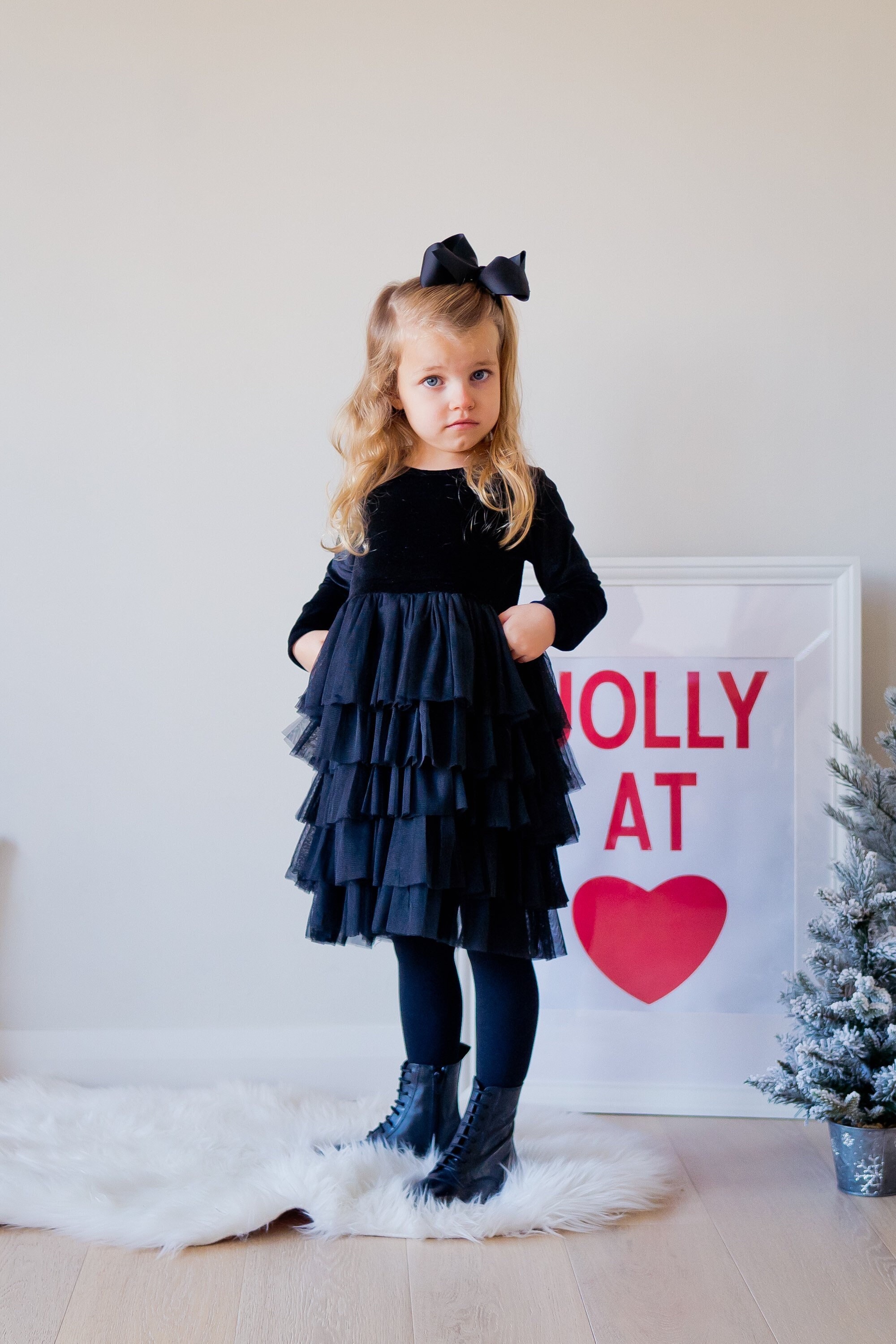 Black Party Dress Baby Black party dress Girl Black holiday dress baby girl christmas dress baby Black dress Black party dress tutu