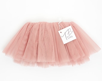 DUSTY ROSE Jupe en tulle pour bébé, tout-petit, fille ! Tutu, tutu pour fille, jupe pour toute-petite fille ! Anniversaire, mariage, fête,