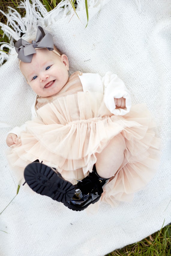 white christmas dresses Champagne Baby Girls Birthday Princess Dress