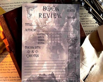 Notitieblok Gothic-boekrecensie: literair briefpapier