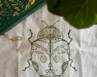 Lady Bird Cotton Canvas Tote Bag