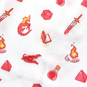 Dungeons and Dragons Funky Pattern Button Up Shirt