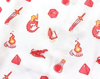 Dungeons and Dragons Funky Pattern Button Up Shirt