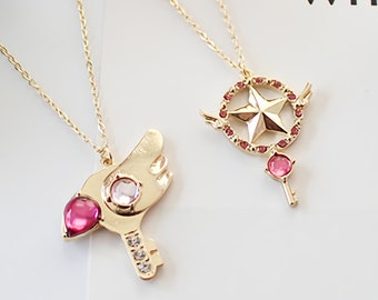 Card Captor Sakura Star Wand/ Sealing Wand Inspired Necklace