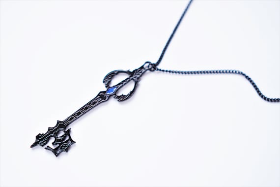 Kingdom Hearts Oblivion Keyblade Black Metal Pendant Necklace Keychain Gift US 