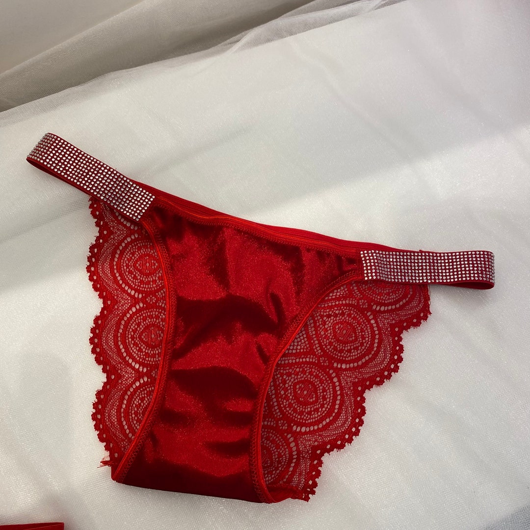 Red Velvet Panty, Lace Panties, Red Velvet Panties, Sexy Panty