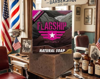Unicorn Natural Soap for Men Old Fashioned Barbershop Scent | Cold Process Natural Soap | Veteran Gift | First Responder Soap | Handmade USA