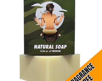 Unscented Plain Jane Natural Men's Soap, Fragrance Free, Vegan, Handmade, Rich Moisturizing Lather, Fast SHIPPING, Sensitive Skin Soothing