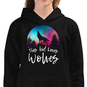youth wolf hoodie