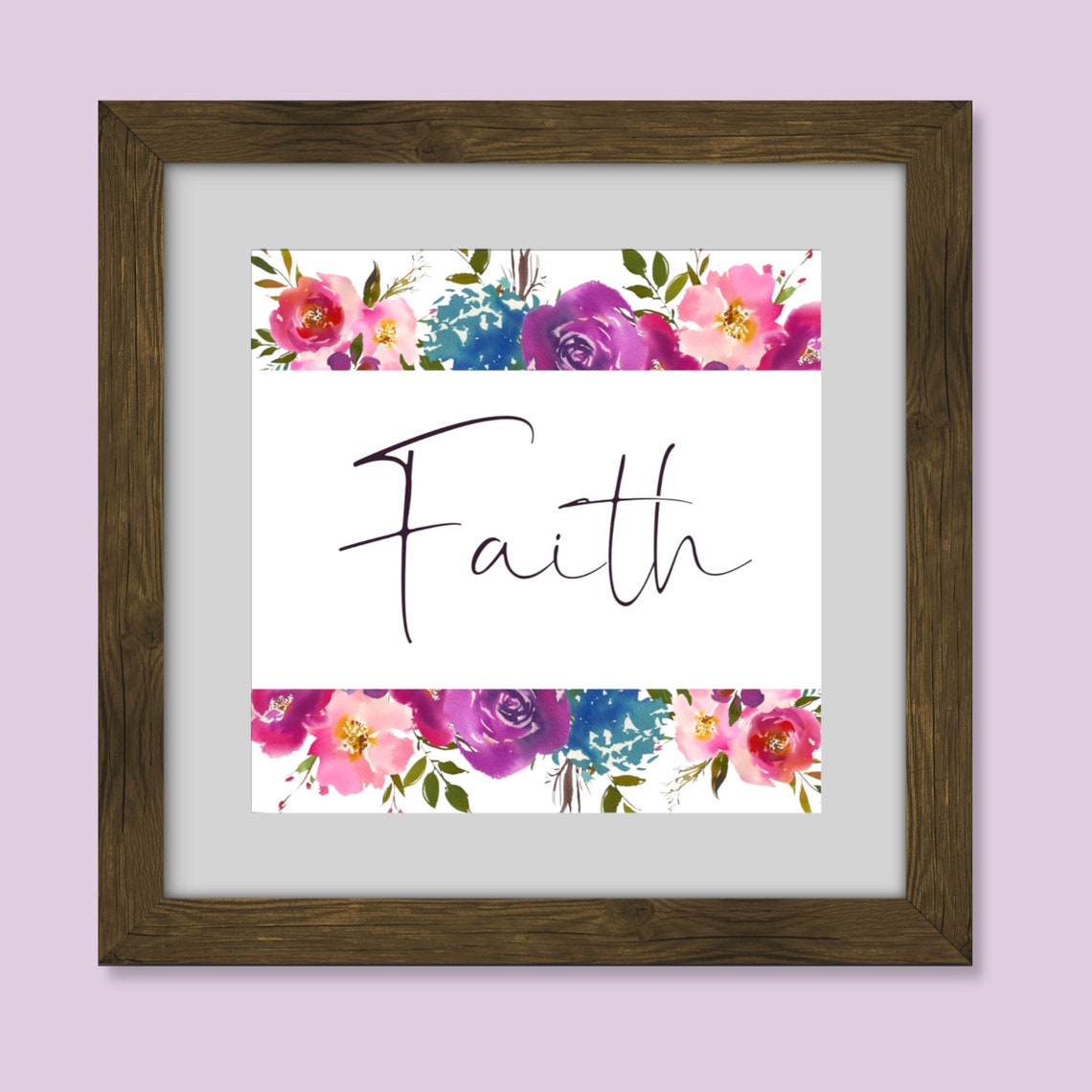 Christian Quote Wall Decor Art Print Poster FAITH Christian Etsy