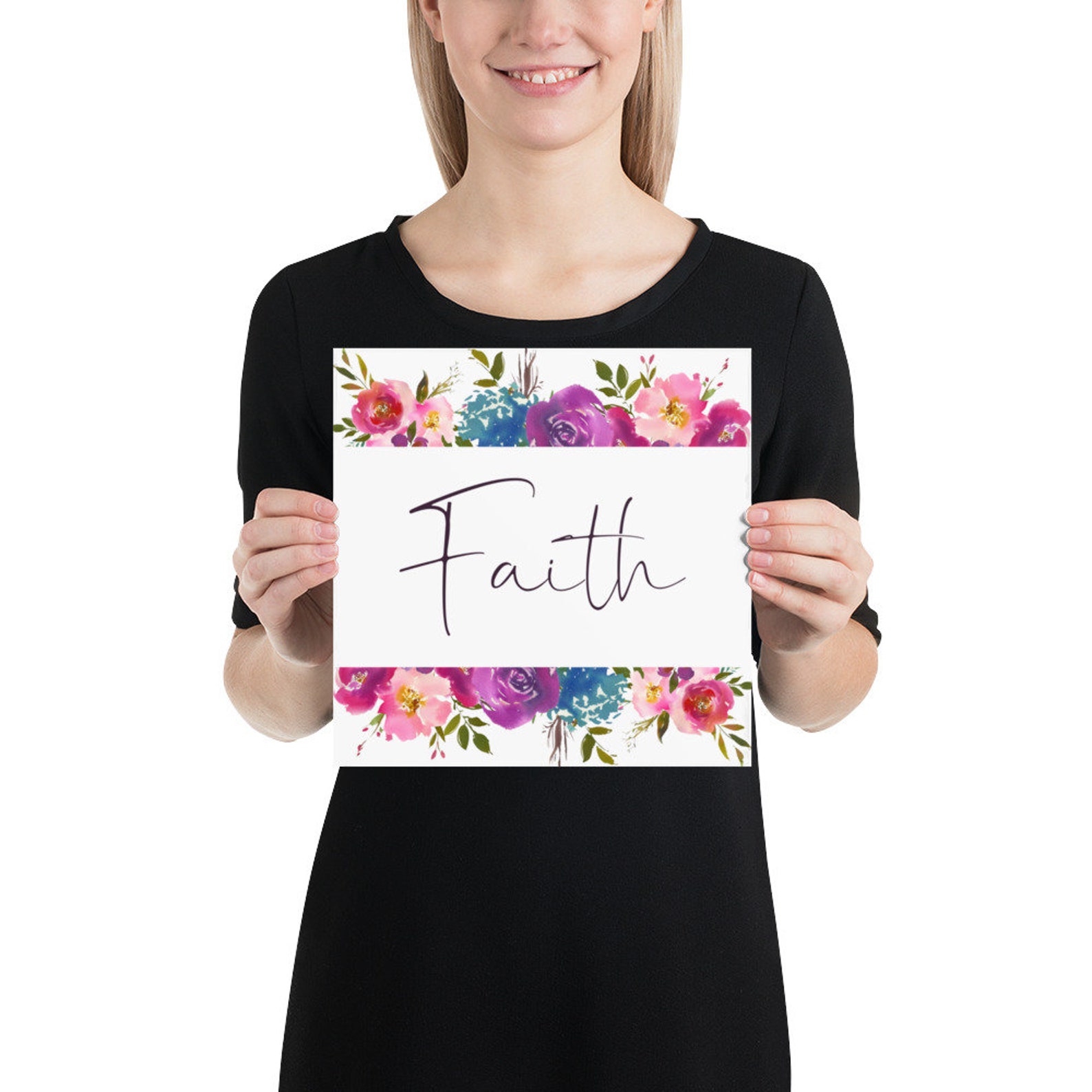 Christian Quote Wall Decor Art Print Poster FAITH Christian Etsy