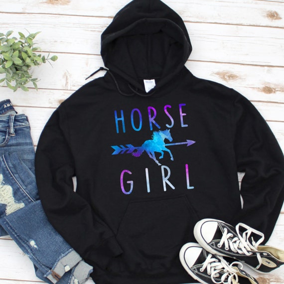horse girl hoodie