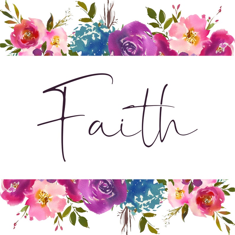 Christian Quote Wall Decor Art Print Poster FAITH Christian Etsy