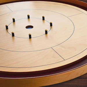 The Royal Red - Tournament Style Crokinole Board Game Set (Meets NCA Standards)
